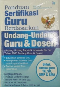 Image of PANDUAN SERTIFIKASI GURU BERDASARKAN UNDANG-UNDANG GURU & DOSEN