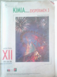 Image of KIMIA BERBASIS EKSPERIMEN 3 UNTUK KELAS XII SMA DAN MA