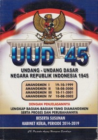 Image of UUD' 45: UNDANG-UNDANG DASAR NEGERA REPUBLIK INDONESIA 1945