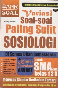 Image of VARIASI SOAL-SOAL PALING SULIT SOSIOLOGI