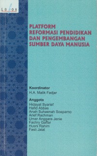 Image of PLATFORM REFORMASI PENDIDIKAN DAN PENGEMBANGAN SUMBER DAYA MANUSIA
