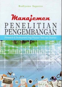 Image of MANAJEMEN PENELITIAN PENGEMABANGAN
