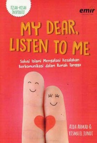 Image of MY DEAR, LISTEN TO ME
